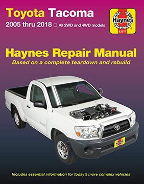 portada Toyota Tacoma, 2006-2018 Haynes Repair Manual (Haynes Automotive) 