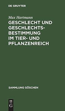 portada Geschlecht und Geschlechtsbestimmung im Tier- und Pflanzenreich (en Alemán)