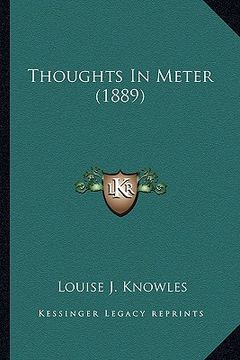portada thoughts in meter (1889) (en Inglés)