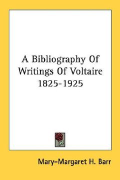 portada a bibliography of writings of voltaire 1825-1925 (en Inglés)