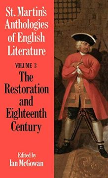 portada St. Martin's Anthologies of English Literature: Volume 3, Restoration and Eighteenth Century (1160-1798) (en Inglés)