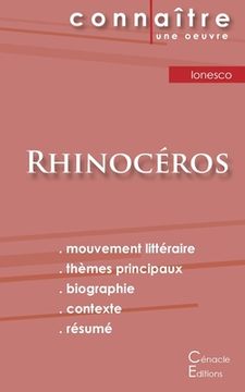 portada Fiche de lecture Rhinocéros de Eugène Ionesco (Analyse littéraire de référence et résumé complet) (en Francés)