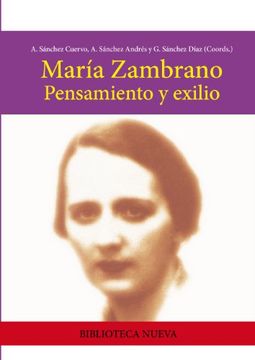 portada María Zambrano. Pensamiento y exilio (in Spanish)