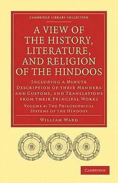 portada A View of the History, Literature, and Religion of the Hindoos 4 Volume Paperback Set: A View of the History, Literature, and Religion of the Hindoos: (Cambridge Library Collection - Religion) (en Inglés)