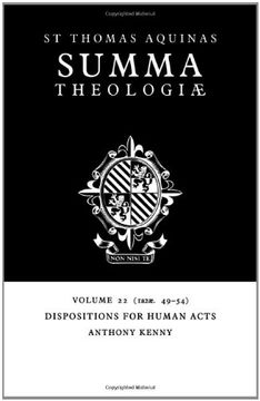 portada Summa Theologiae V22: 1A2Ae. 49-54: Dispositions for Human Acts v. 22 (en Inglés)
