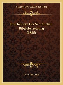 portada Bruchstucke Der Sahidischen Bibelubersetzung (1885) (en Alemán)