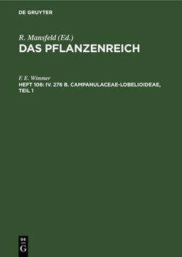 portada Iv. 276 b. Campanulaceae-Lobelioideae, Teil 1 (en Alemán)