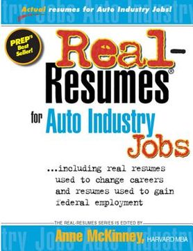 portada Real-Resumes for Auto Industry Jobs (en Inglés)