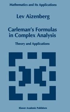 portada carleman s formulas in complex analysis: theory and applications (in English)