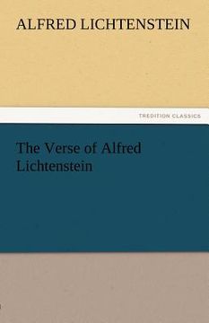 portada the verse of alfred lichtenstein (en Inglés)