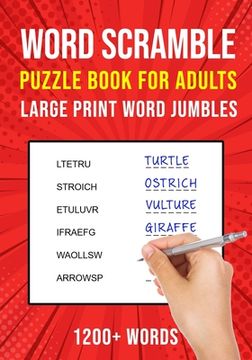 portada Word Scramble Puzzle Books for Adults: Large Print Word Jumbles 1200+ Words (in English)