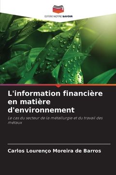 portada L'information financière en matière d'environnement (in French)