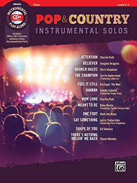 portada Pop & Country Instrumental Solos Flute: Book & CD
