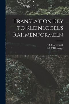 portada Translation Key to Kleinlogel's Rahmenformeln (in English)