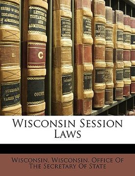 portada wisconsin session laws (en Inglés)