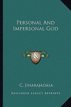 portada personal and impersonal god (en Inglés)