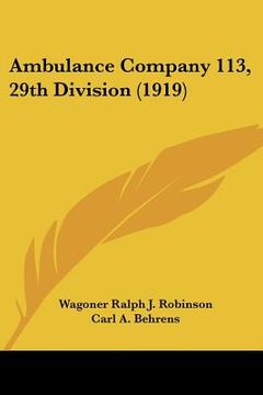 portada ambulance company 113, 29th division (1919)