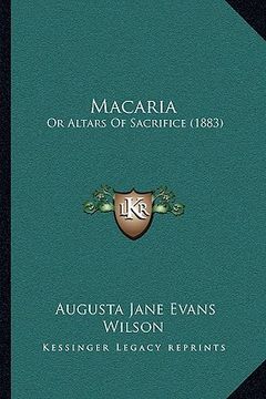 portada macaria: or altars of sacrifice (1883)