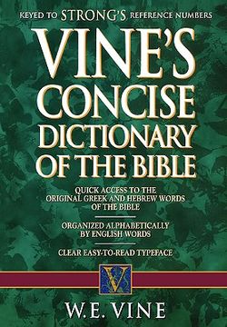 portada Vine's Concise Dictionary of the Bible (en Inglés)