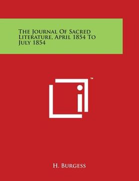 portada The Journal Of Sacred Literature, April 1854 To July 1854