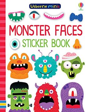 portada Monster Faces Sticker Book (Usborne Minis) (en Inglés)
