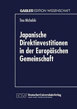portada Japanische Direktinvestitionen in der Europäischen Gemeinschaft (en Alemán)