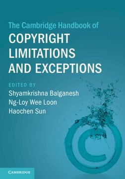 portada The Cambridge Handbook of Copyright Limitations and Exceptions (Cambridge law Handbooks) (in English)