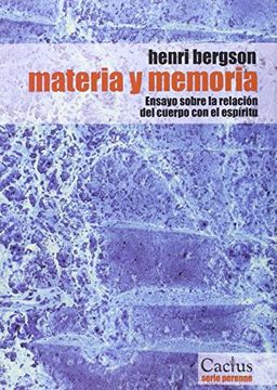portada Materia y Memoria (in Spanish)