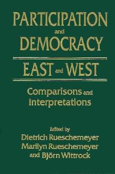 portada participation and democracy, east and west: comparisons and interpretations (en Inglés)