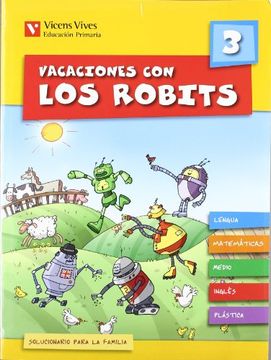 portada Vacaciones con Los Robits, globalizado, 3 Educación Primaria (Paperback) (in Spanish)