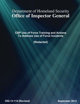 portada CBP Use of Force Training and Actions To Address Use of Force Incidents