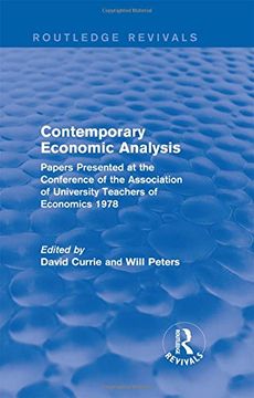 portada Contemporary Economic Analysis (Routledge Revivals): Papers Presented at the Conference of the Association of University Teachers of Economics 1978 (en Inglés)