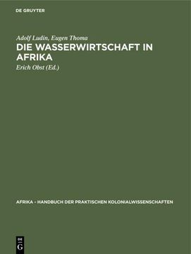 portada Die Wasserwirtschaft in Afrika (in German)