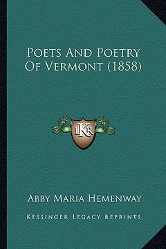 portada poets and poetry of vermont (1858) (in English)