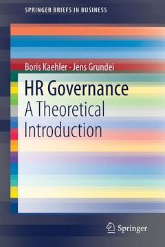 portada HR Governance: A Theoretical Introduction (in English)