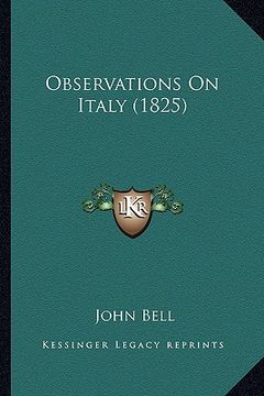 portada observations on italy (1825) (en Inglés)