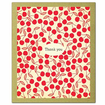 portada Cherry Pie: Greenthanks -- Thank you Notecards Made From Uncoated Eco-Friendly Paper Decorated With Contemporary Designs & Illustrations (en Inglés)