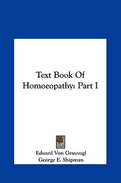 portada text book of homoeopathy: part i