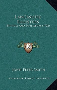 portada lancashire registers: brindle and samlesbury (1922) (en Inglés)