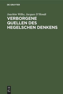 portada Verborgene Quellen des Hegelschen Denkens (en Alemán)