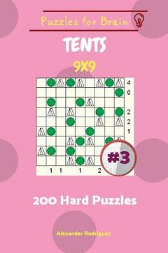 portada Puzzles for Brain Tents - 200 Hard Puzzles 9x9 vol. 3 (en Inglés)