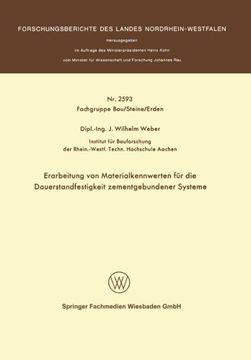 portada Erarbeitung von Materialkennwerten für die Dauerstandfestigkeit zementgebundener Systeme (Forschungsberichte des Landes Nordrhein-Westfalen) (German Edition)