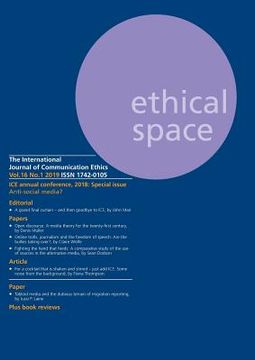 portada Ethical Space Vol.16 Issue 1 (en Inglés)