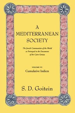 portada A Mediterranean Society, Volume vi: The Jewish Communities of the Arab World as Portrayed in the Documents of the Cairo Geniza, Cumulative Indices (Near Eastern Center, Ucla) (en Inglés)