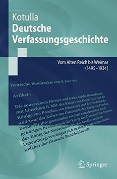 portada Deutsche Verfassungsgeschichte: Vom Alten Reich bis Weimar (1495 bis 1933) (Springer-Lehrbuch) (in German)