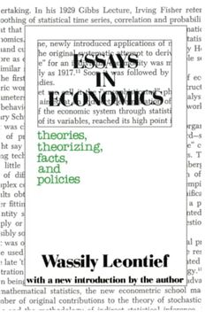 portada Essays in Economics: Theories, Theorizing, Facts and Policies (en Inglés)