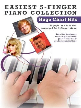 portada Easiest 5-Finger Piano Collection: Huge Chart Hits (en Inglés)