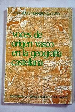portada Voces de Origen Vasco en la Geografia Castellana