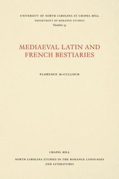 portada Medieval Latin and French Bestiaries (en Inglés)