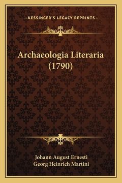 portada Archaeologia Literaria (1790) (en Latin)